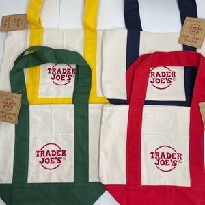 Trader Joes mini canvas Tote set